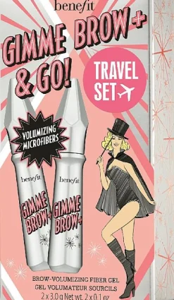 Benefit Gimme Brow+ Duo Travel Set  Brow-Volumizing Fiber Gel Nr 3- Neutral Light Brown 2 x 3.0 gr.