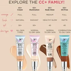 IT Cosmetics Your Skin But Better CC+ Nude Glow Foundation SPF 40 Fair Porcelain 32ml