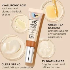 IT Cosmetics Your Skin But Better CC+ Nude Glow Foundation SPF 40 Medium 32ml